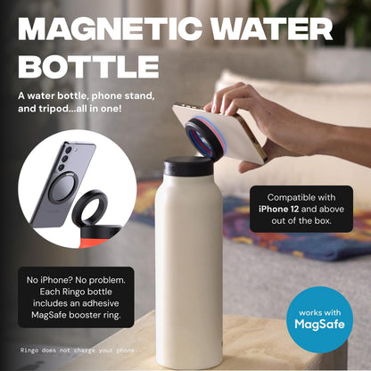 Ringo MagSafe Water Bottle + Free Magnetic Booster Ring - 709ml (24oz) / 946ml (32oz)