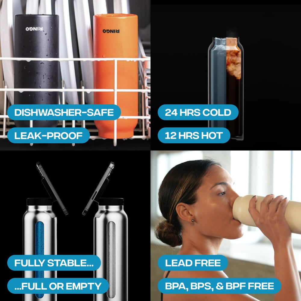 Ringo MagSafe Water Bottle + Free Magnetic Booster Ring - 709ml (24oz) / 946ml (32oz)